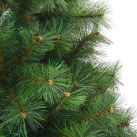 Produktbild för Konstgjord julgran med 150 LED-lampor Grön 150 cm PE och PVC