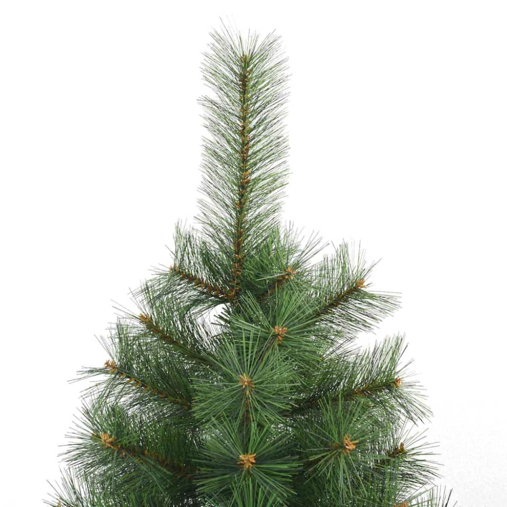 Produktbild för Konstgjord julgran med 150 LED-lampor Grön 150 cm PE och PVC