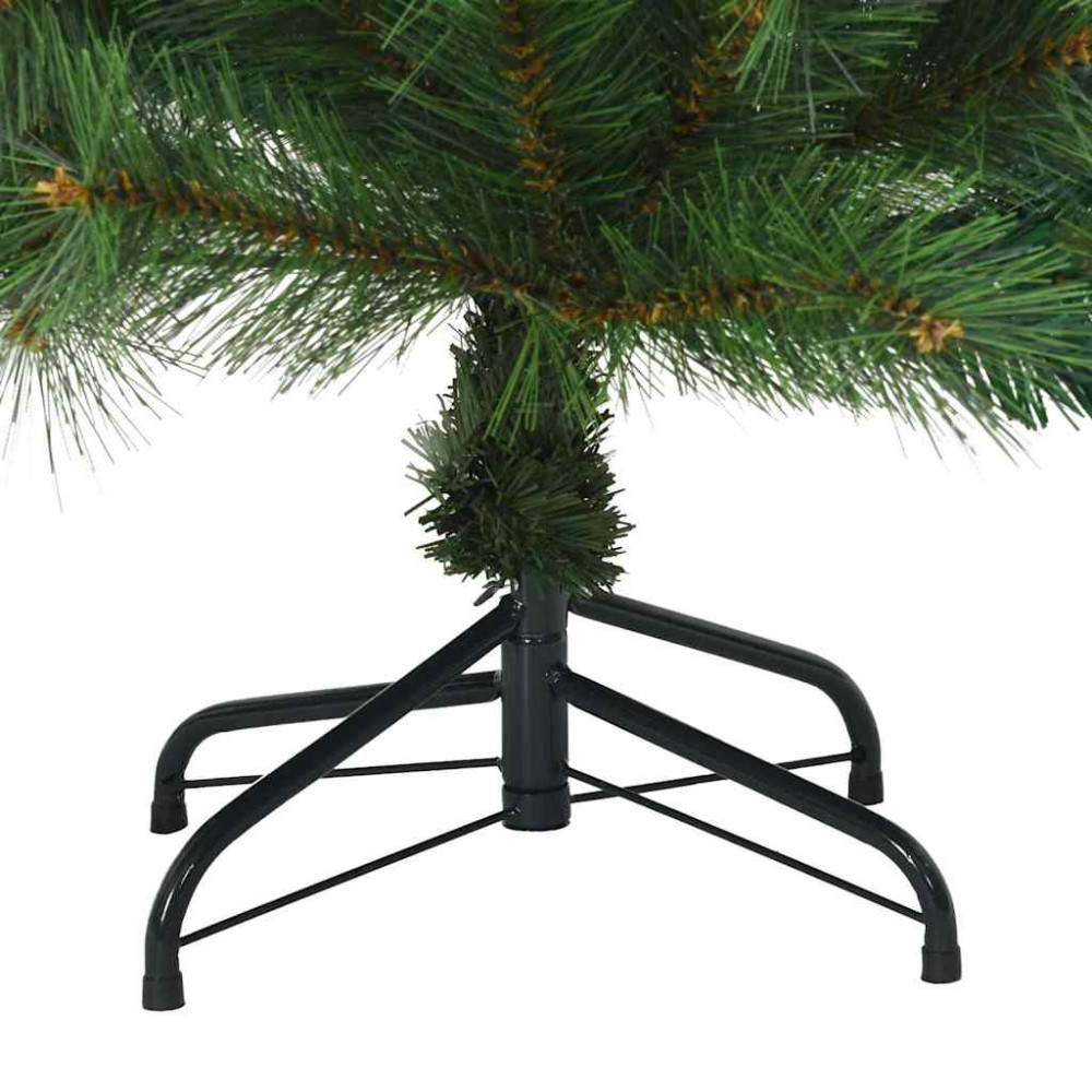 Produktbild för Konstgjord julgran med 150 LED-lampor Grön 150 cm PE och PVC
