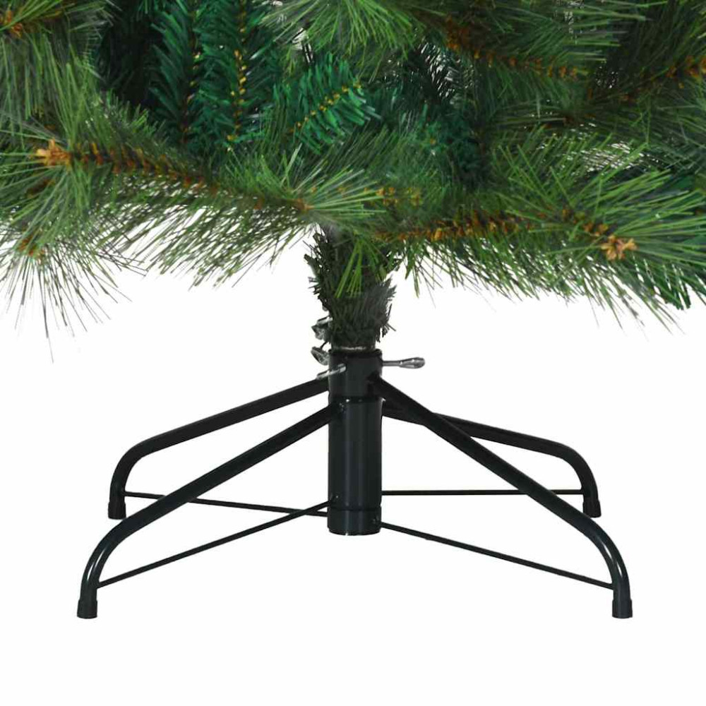 Produktbild för Konstgjord julgran med 300 LED-lampor Grön 180 cm PE och PVC