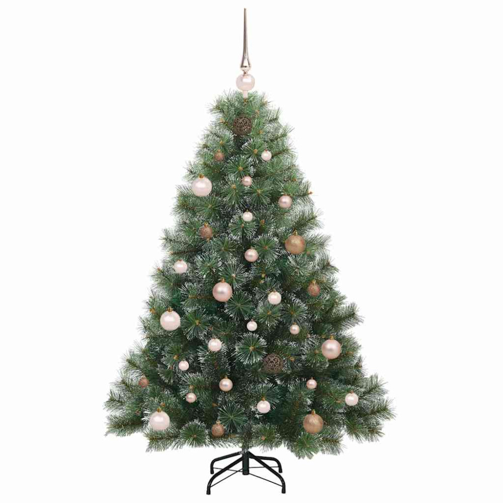 Produktbild för Konstgjord julgran med 150 LED-lampor Grön 150 cm PE och PVC
