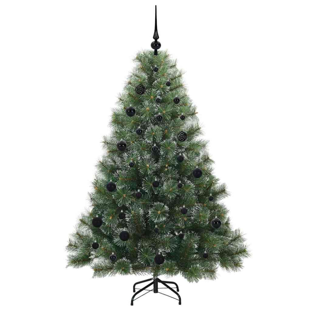 Produktbild för Konstgjord julgran med 150 LED-lampor Grön 150 cm PE och PVC
