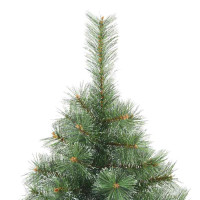 Produktbild för Konstgjord julgran med 150 LED-lampor Grön 150 cm PE och PVC
