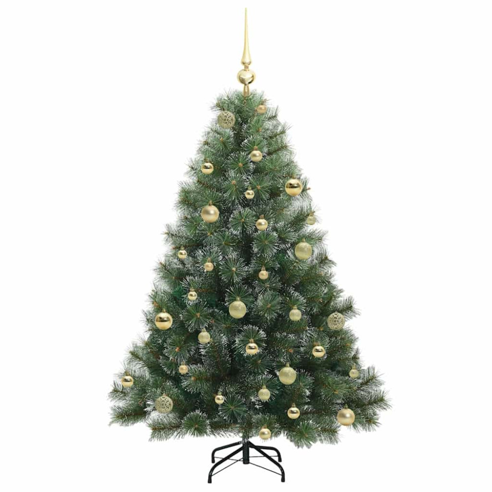 Produktbild för Konstgjord julgran med 150 LED-lampor Grön 150 cm PE och PVC