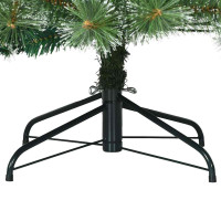 Produktbild för Konstgjord julgran med 300 LED-lampor Grön 180 cm PE och PVC
