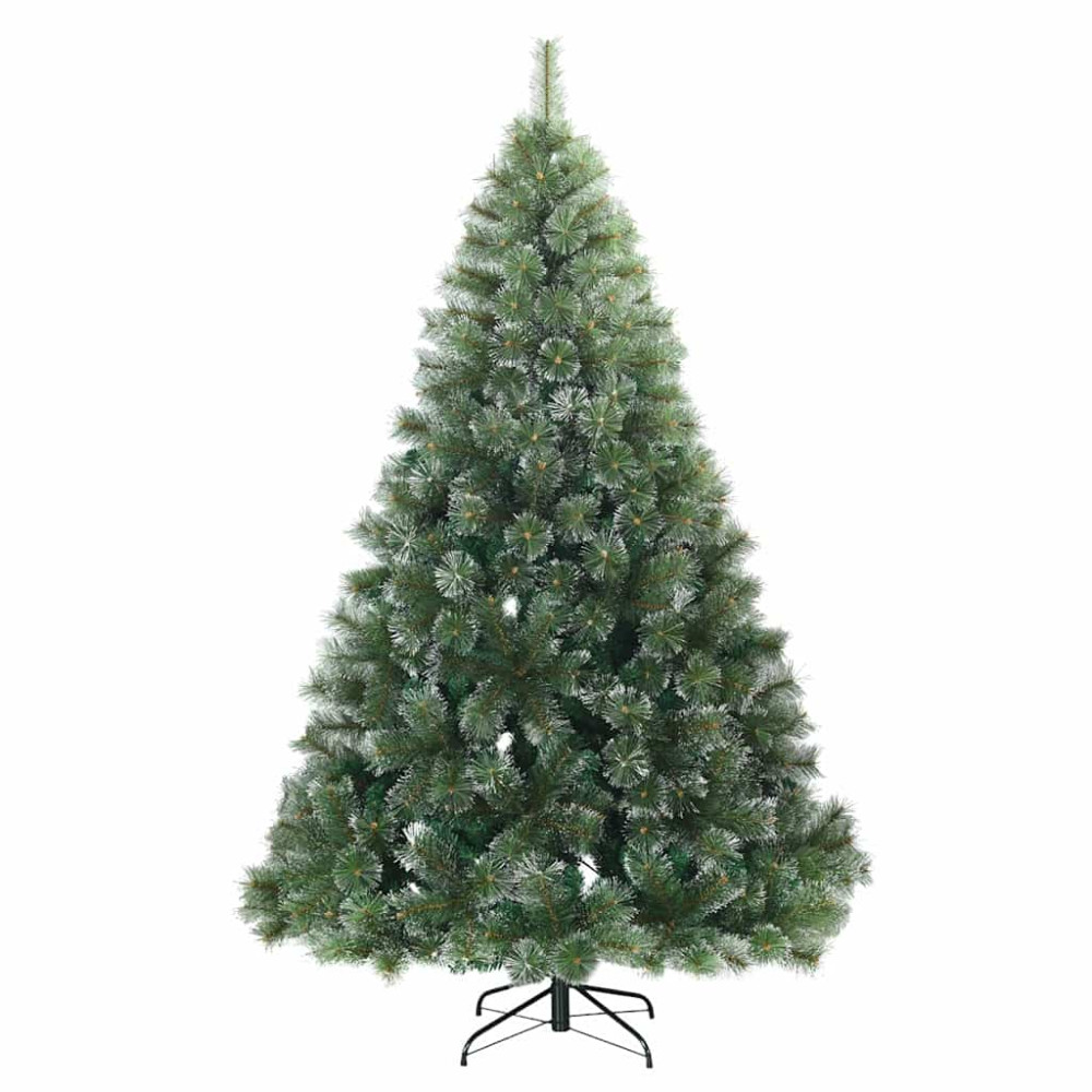 Produktbild för Konstgjord julgran med 300 LED-lampor Grön 180 cm PE och PVC