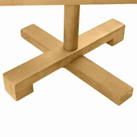 Produktbild för Träjulgran med stativ Brun 60 cm Massiv furu