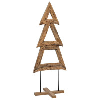 Produktbild för Julgran med stativ Brun 90 cm Massivt teakträ
