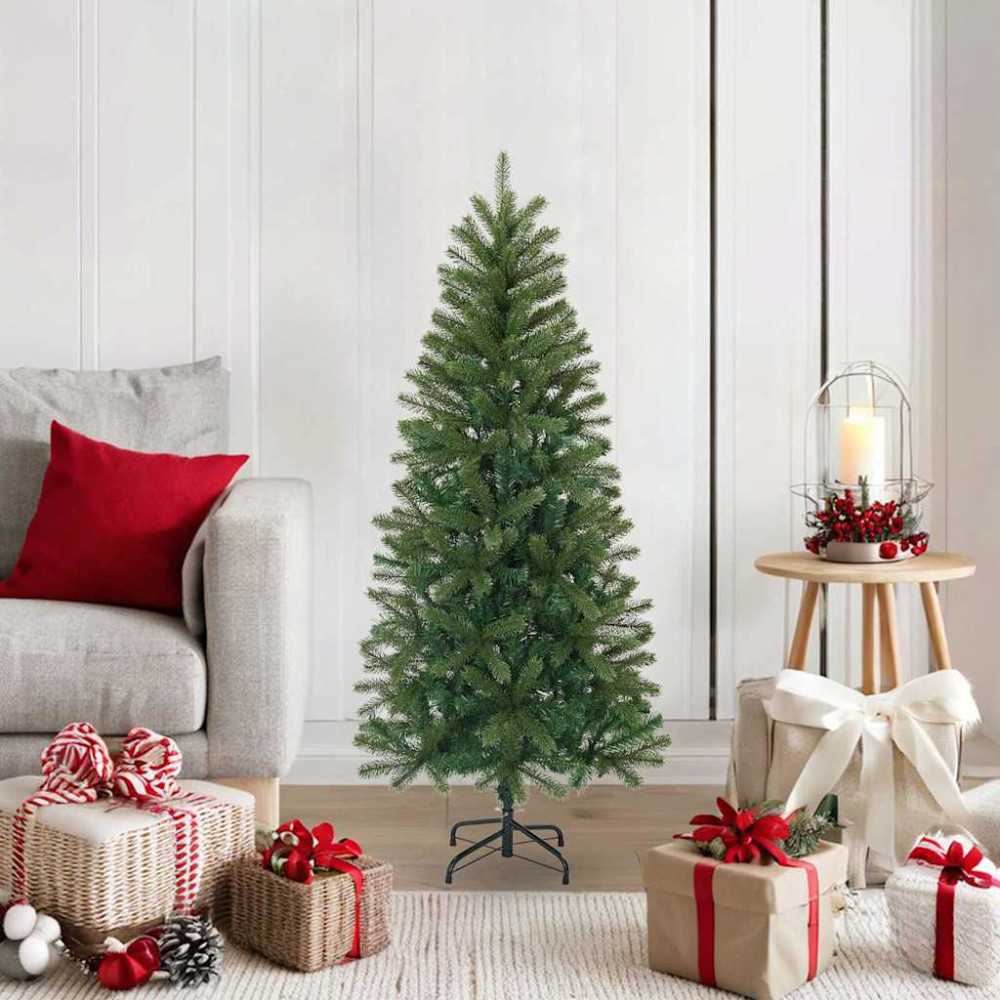 Produktbild för Konstgjord julgran med stativ Grön 120 cm PVC, PE och stål