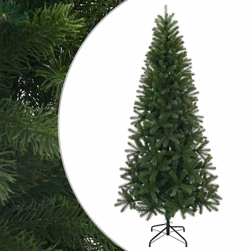 Produktbild för Konstgjord julgran med stativ Grön 180 cm PVC, PE och stål