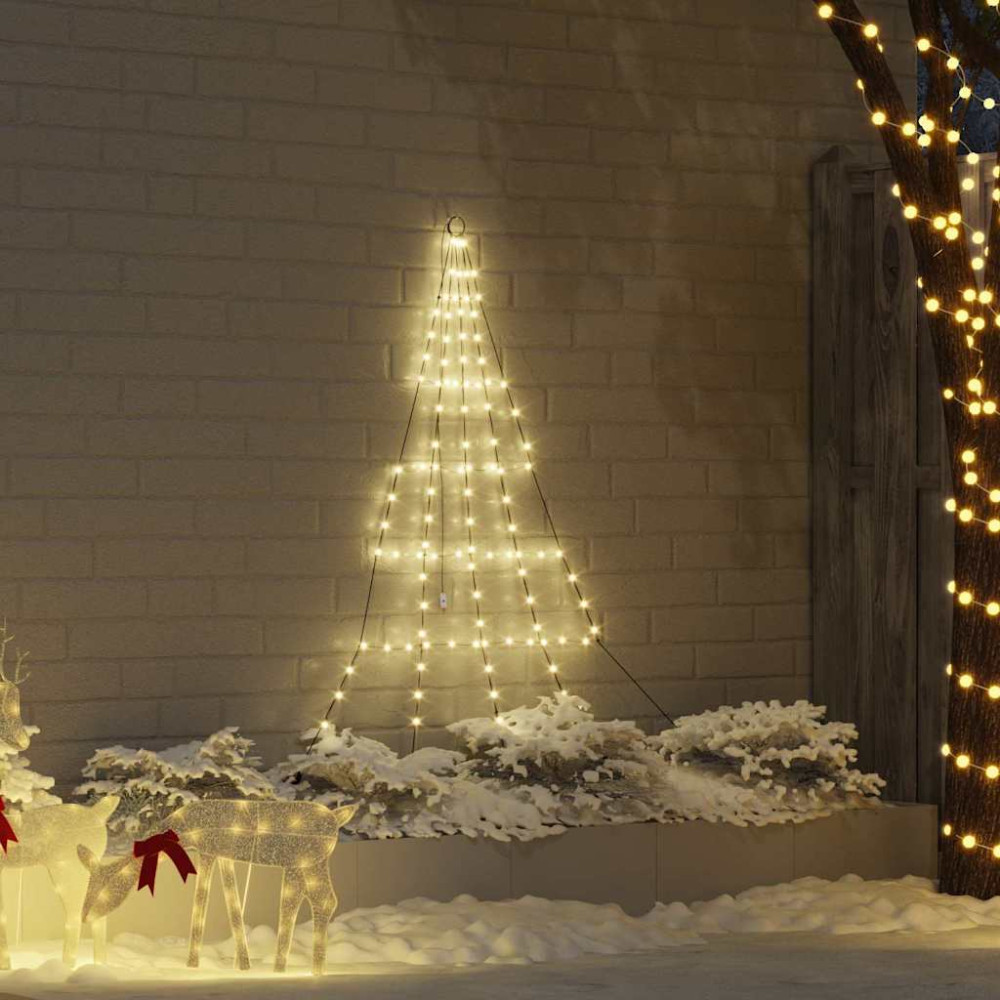 Produktbild för LED Julgran med markspikar med jordspikar Varmvit 182 cm Metall