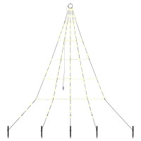 Produktbild för LED Julgran med markspikar med jordspikar Varmvit 182 cm Metall