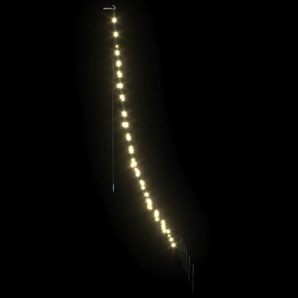 Produktbild för LED Julgran med markspikar med jordspikar Varmvit 182 cm Metall