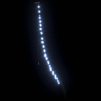 Produktbild för LED Julgran med markspikar med jordspikar Kallvit 182 cm Metall