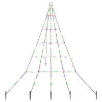 Produktbild för LED Julgran med markspikar Flerfärgsdesign 182 cm Metall