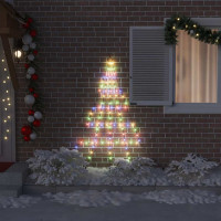 Produktbild för LED Julgran med markspikar Flerfärgsdesign 182 cm Metall