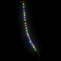 Produktbild för LED Julgran med markspikar Flerfärgsdesign 182 cm Metall