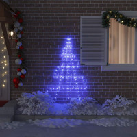 Produktbild för LED Julgran med markspikar med 112 LED-lampor Blå 182 cm Metall