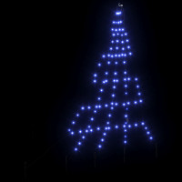 Produktbild för LED Julgran med markspikar med 112 LED-lampor Blå 182 cm Metall