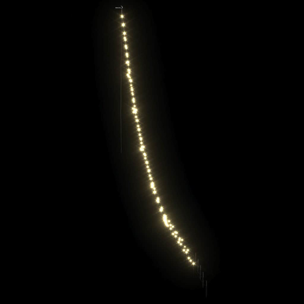 Produktbild för LED Julgran med markspikar med jordspikar Varmvit 306 cm Metall