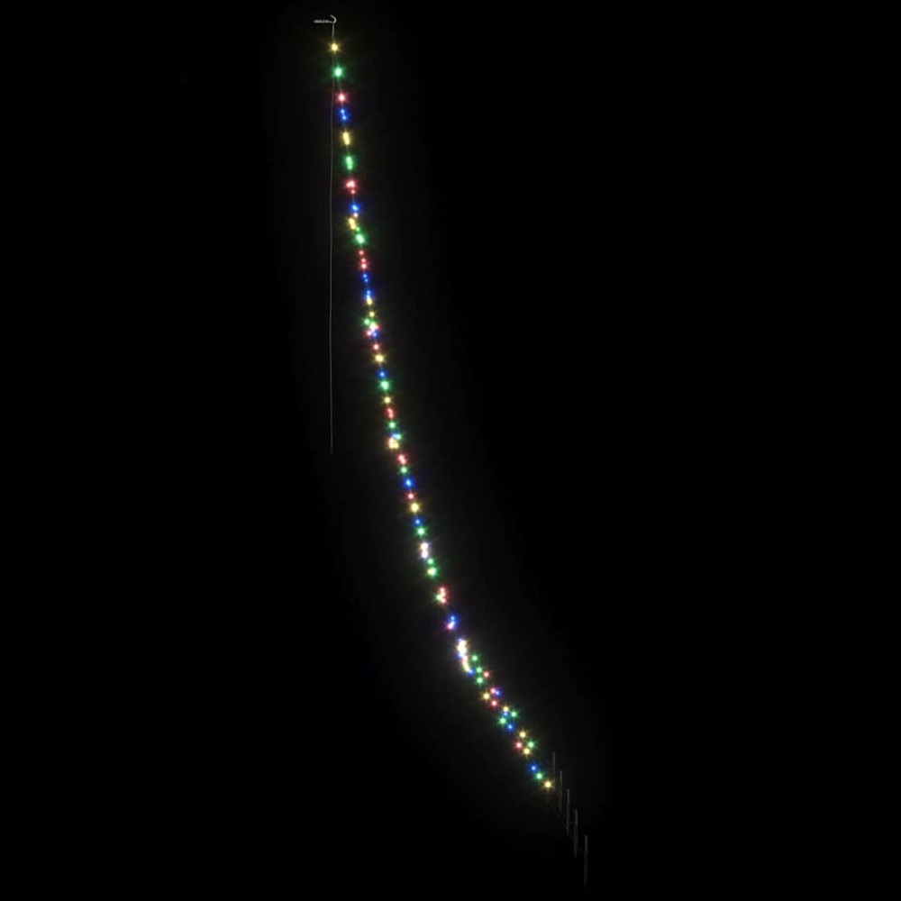 Produktbild för LED Julgran med markspikar Flerfärgsdesign 306 cm Metall