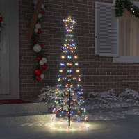 Produktbild för LED Julgran med markspikar Flerfärgsdesign 250 cm Järn