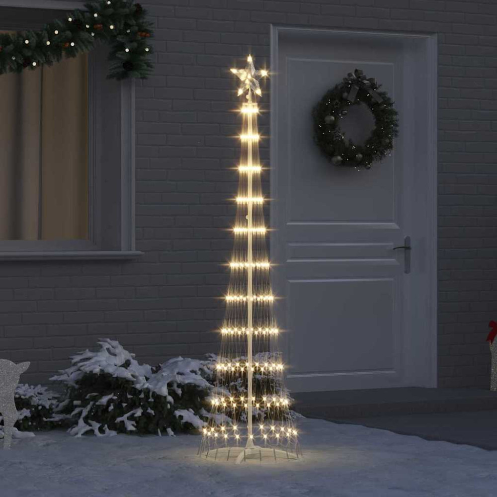 Produktbild för LED Julgran med 230 LED-lampor Varmvit 51 x 51 x 190 cm Metall