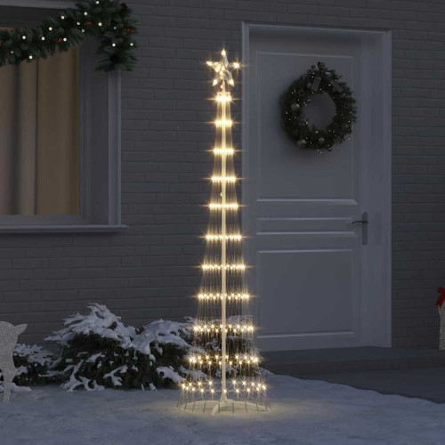 vidaXL LED Julgran med 230 LED-lampor Varmvit 51 x 51 x 190 cm Metall