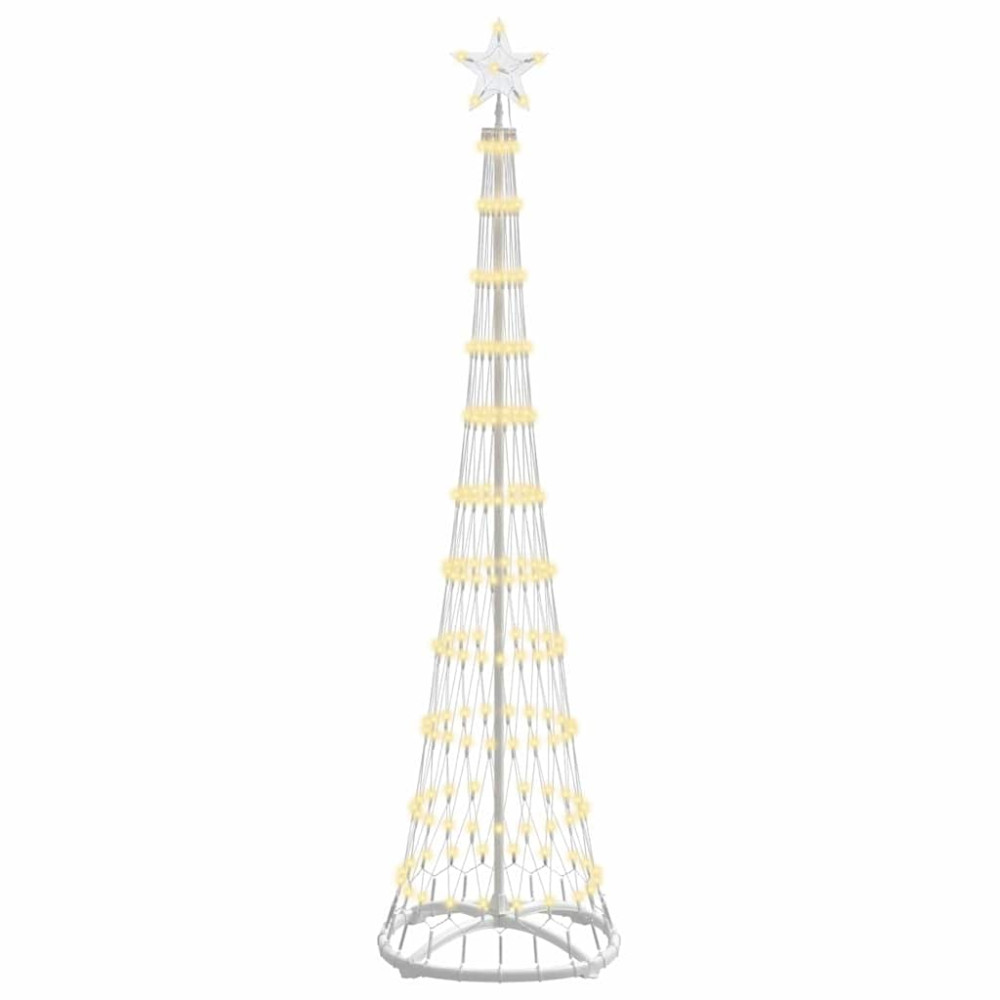 Produktbild för LED Julgran med 230 LED-lampor Varmvit 51 x 51 x 190 cm Metall