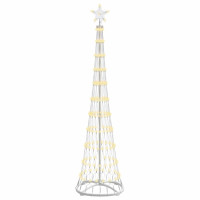 Produktbild för LED Julgran med 230 LED-lampor Varmvit 51 x 51 x 190 cm Metall