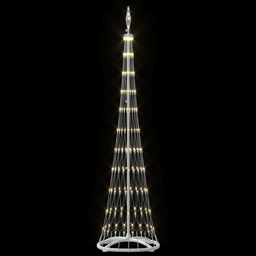 Produktbild för LED Julgran med 230 LED-lampor Varmvit 51 x 51 x 190 cm Metall