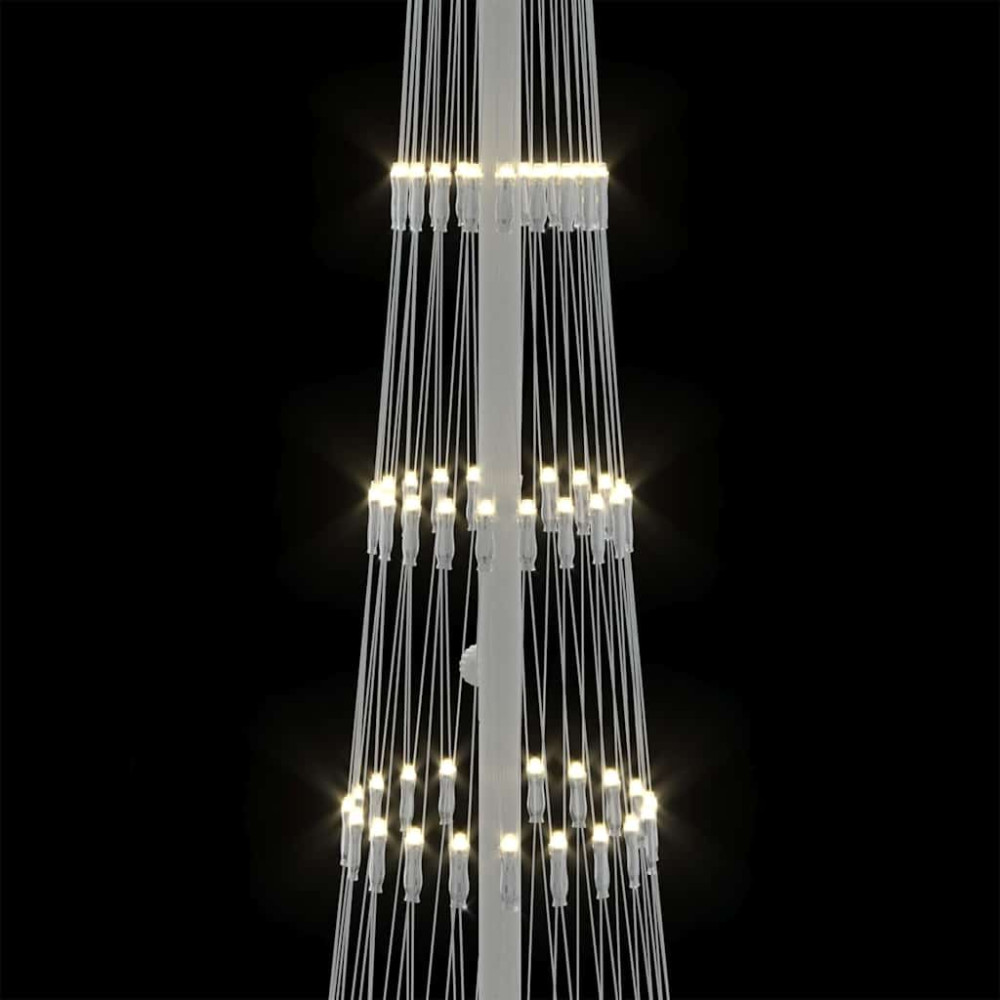 Produktbild för LED Julgran med 230 LED-lampor Varmvit 51 x 51 x 190 cm Metall