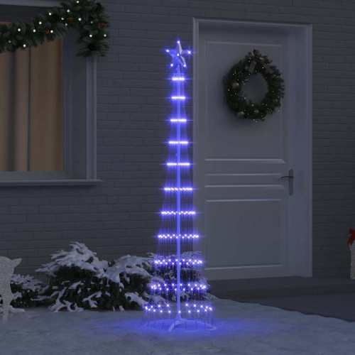 vidaXL LED Julgran med 230 LED-lampor Blå 51 x 51 x 190 cm Metall