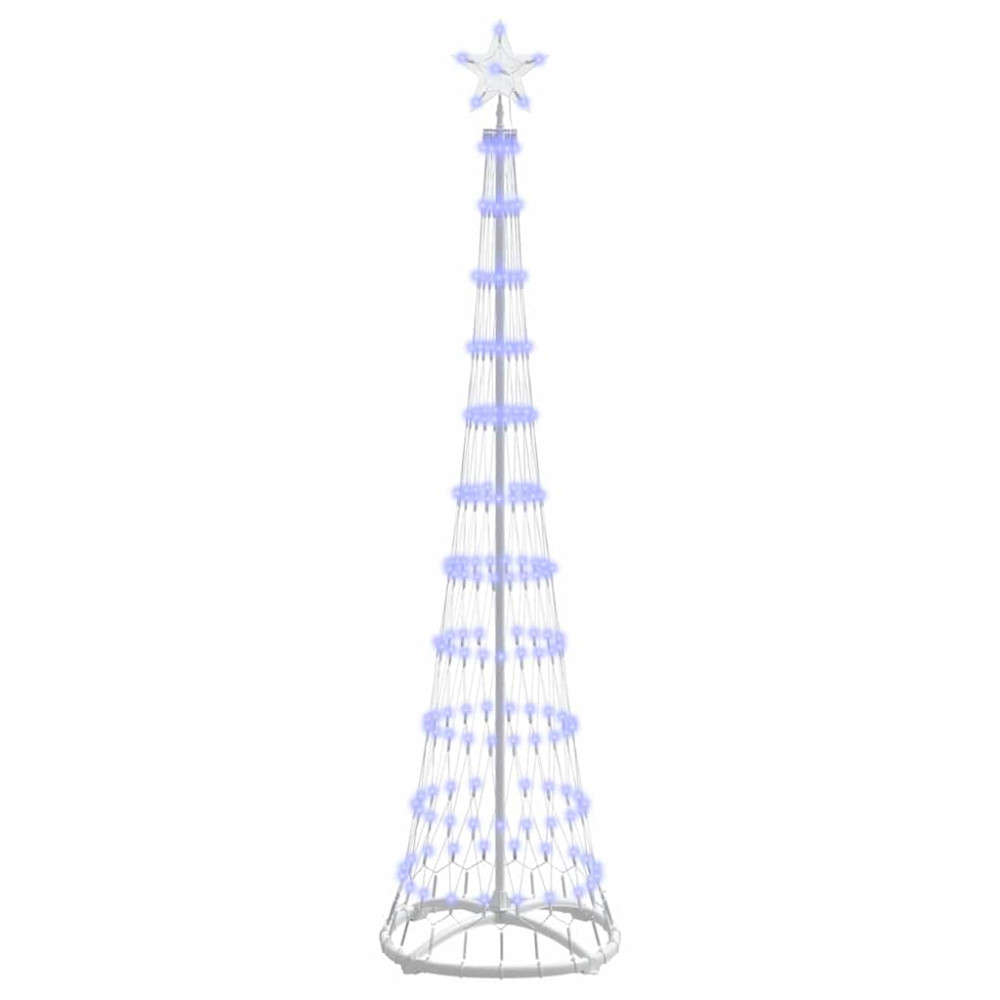 Produktbild för LED Julgran med 230 LED-lampor Blå 51 x 51 x 190 cm Metall