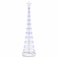 Produktbild för LED Julgran med 230 LED-lampor Blå 51 x 51 x 190 cm Metall