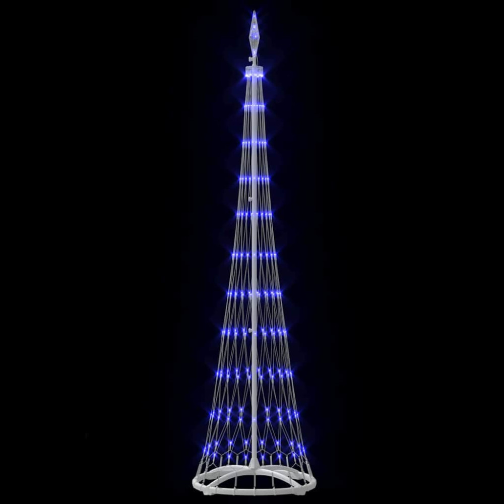 Produktbild för LED Julgran med 230 LED-lampor Blå 51 x 51 x 190 cm Metall