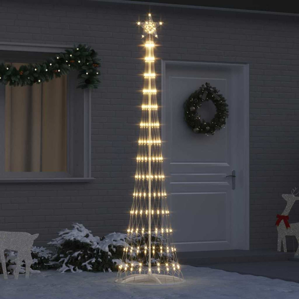 Produktbild för LED Julgran med 290 LED-lampor med stativ Varmvit 250 cm Metall