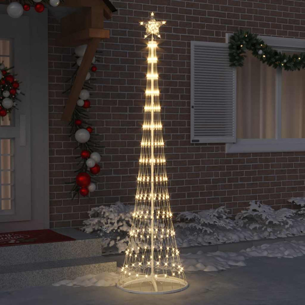 Produktbild för LED Julgran med 290 LED-lampor med stativ Varmvit 250 cm Metall