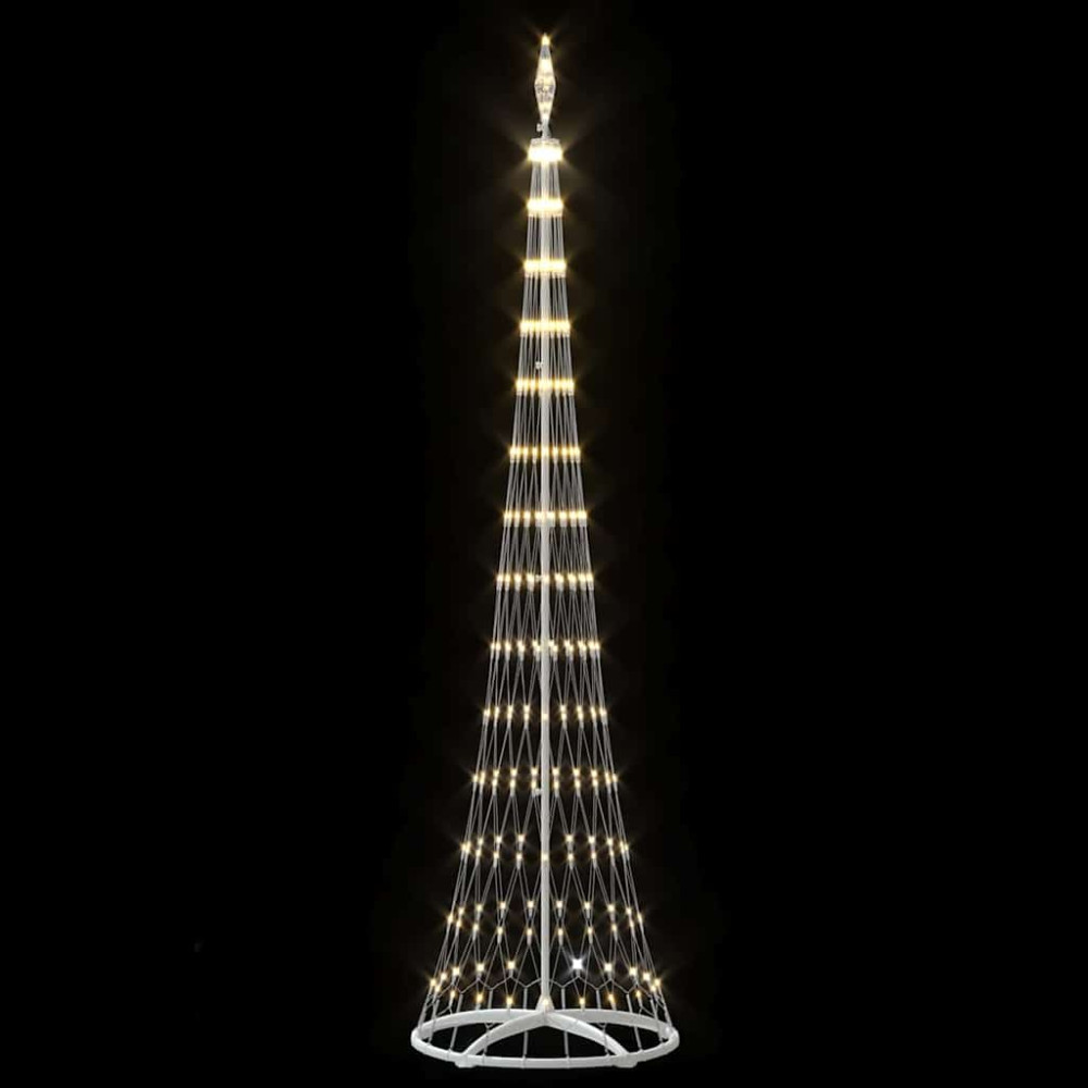 Produktbild för LED Julgran med 290 LED-lampor med stativ Varmvit 250 cm Metall