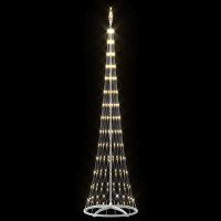 Produktbild för LED Julgran med 290 LED-lampor med stativ Varmvit 250 cm Metall