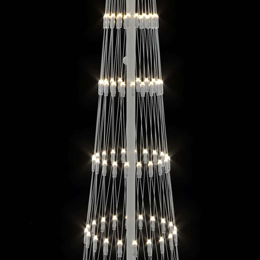 Produktbild för LED Julgran med 290 LED-lampor med stativ Varmvit 250 cm Metall