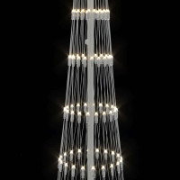 Produktbild för LED Julgran med 290 LED-lampor med stativ Varmvit 250 cm Metall