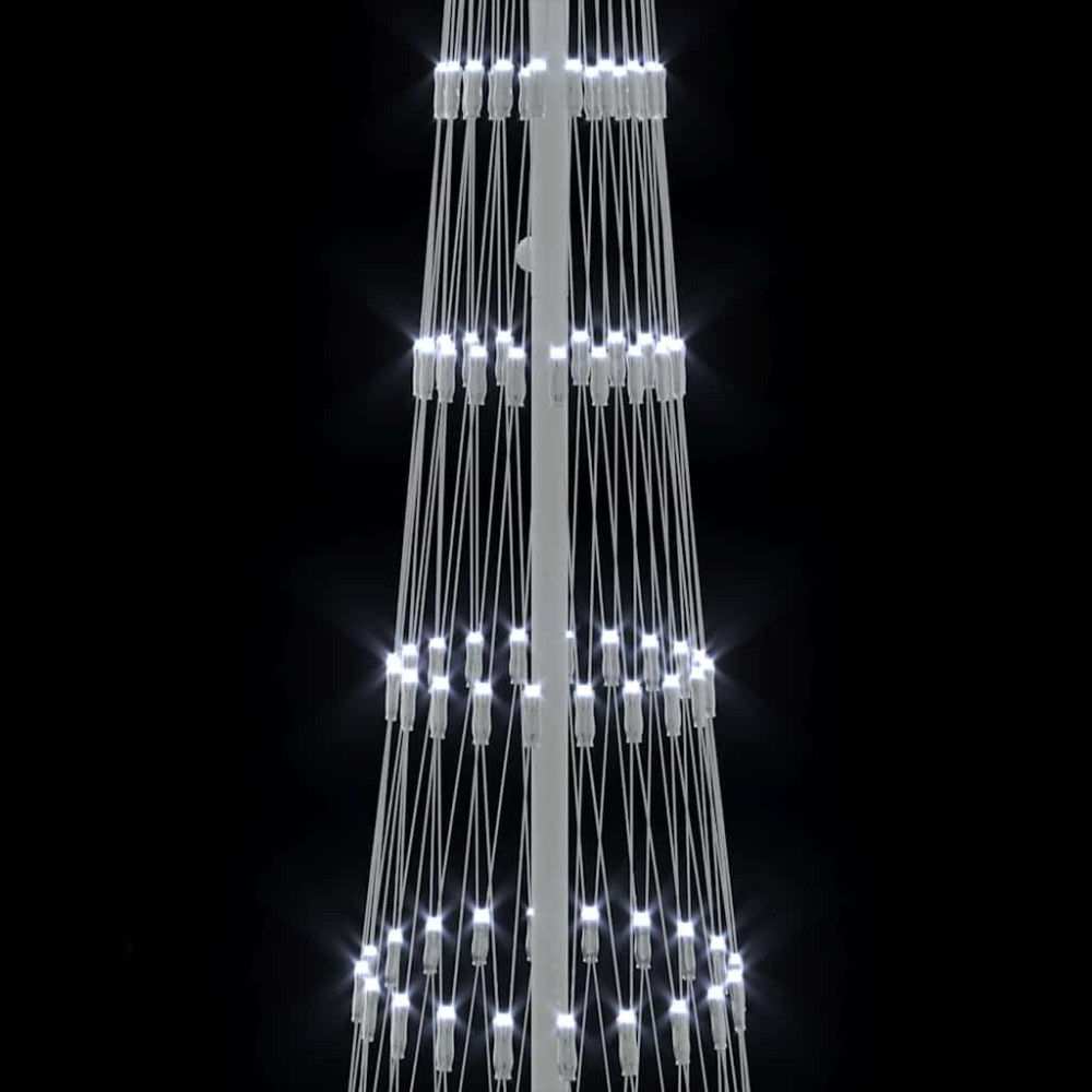 Produktbild för LED Julgran med 290 LED-lampor med stativ Kallvit 250 cm Metall