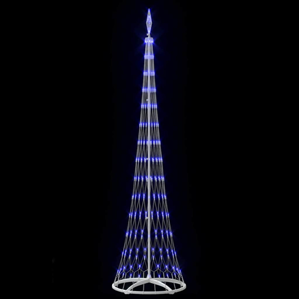 Produktbild för LED Julgran med 290 LED-lampor med stativ Blå 250 cm Metall