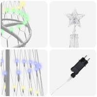 Produktbild för LED Julgran med 290 LED-lampor Flerfärgsdesign 250 cm Metall