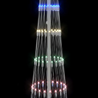 Produktbild för LED Julgran med 290 LED-lampor Flerfärgsdesign 250 cm Metall