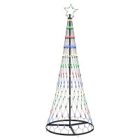 Produktbild för LED Julgran med 230 LED-lampor Flerfärgsdesign 184,5 cm Metall