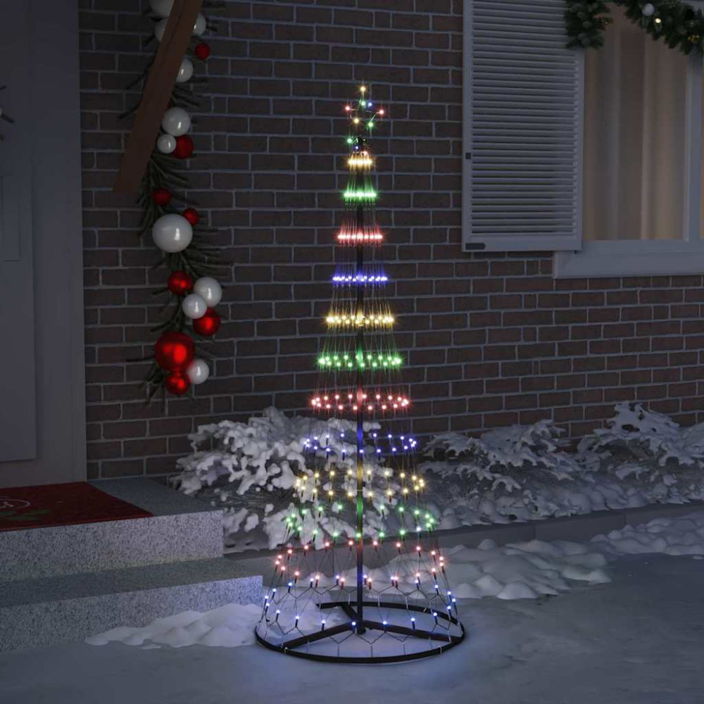 Produktbild för LED Julgran med 230 LED-lampor Flerfärgsdesign 184,5 cm Metall