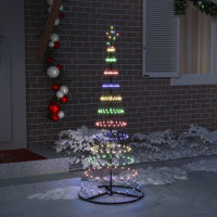 Produktbild för LED Julgran med 230 LED-lampor Flerfärgsdesign 184,5 cm Metall
