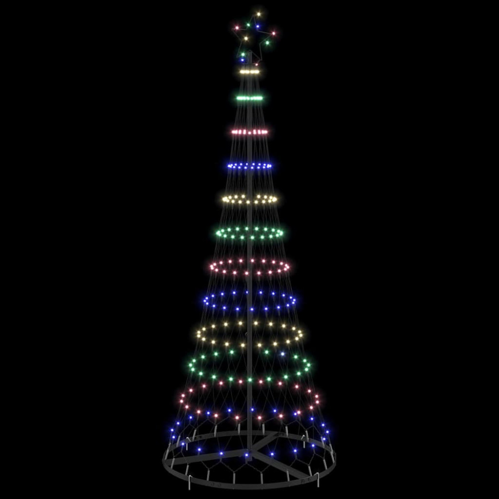 Produktbild för LED Julgran med 230 LED-lampor Flerfärgsdesign 184,5 cm Metall